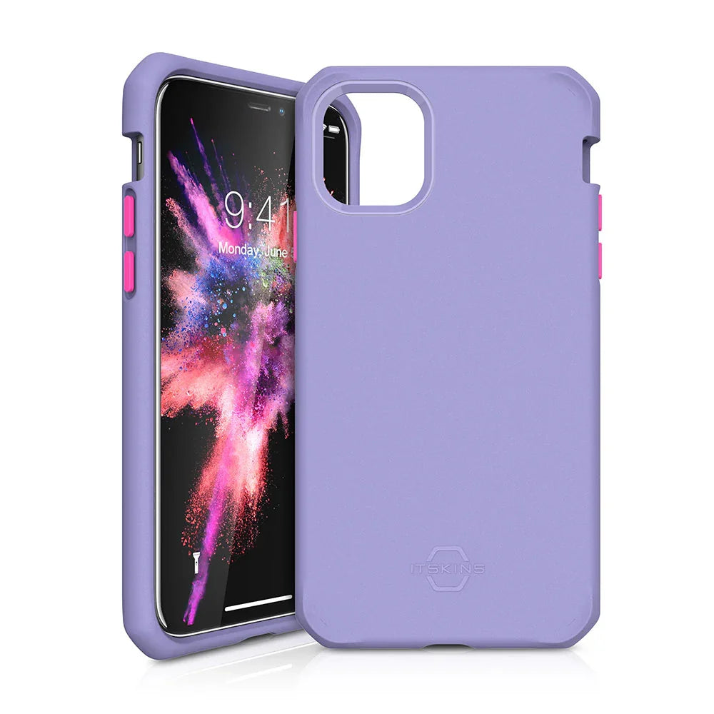 Itskins Supreme Solid iPhone 11 Pro Cover - Light Purple & Fushia - Tashqila Itskins Supreme Solid iPhone 11 Pro Cover - Light Purple & Fushia - Tashqila